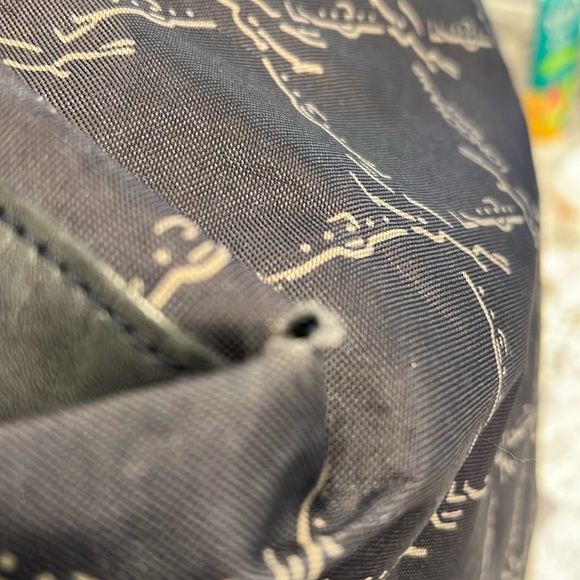 Longchamp Black Fabric Handbag with corner wear GUC - Picture 8 of 16